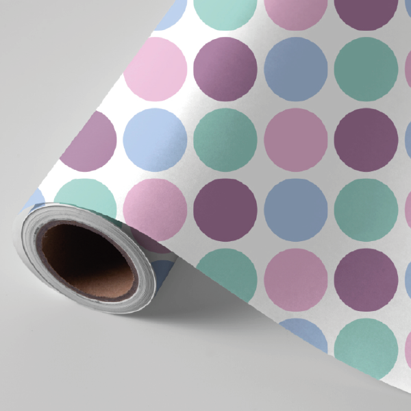 Papel todo año círculos colores pastel