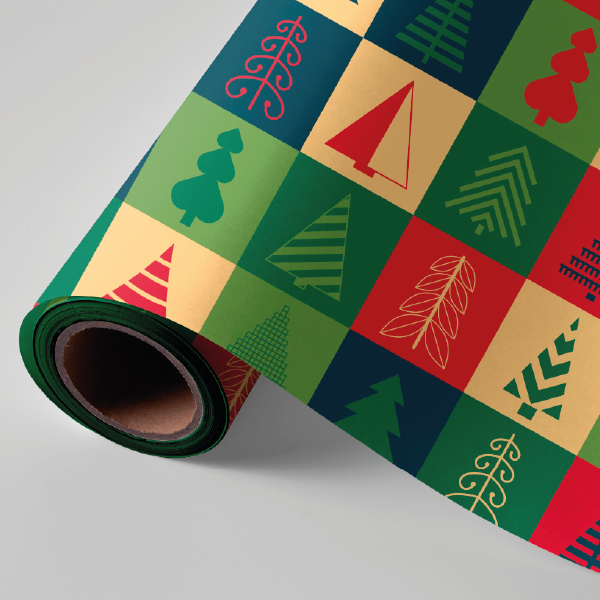 Papel Navidad arboles