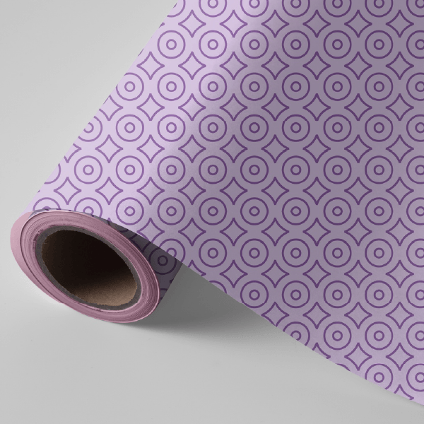Papel todo año geometrico circulos lila