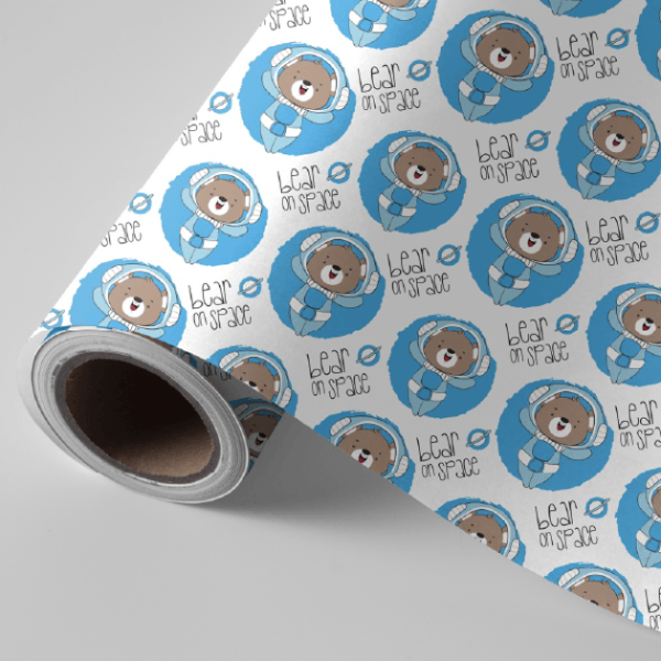 Paper infantil oso astronauta