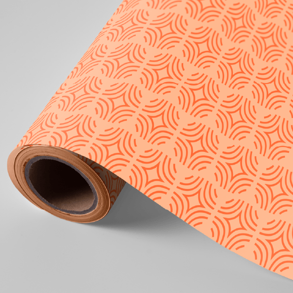 Papel todo año geometrico naranja