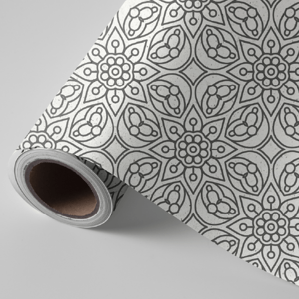 Papel caña de azucar mandala marrón