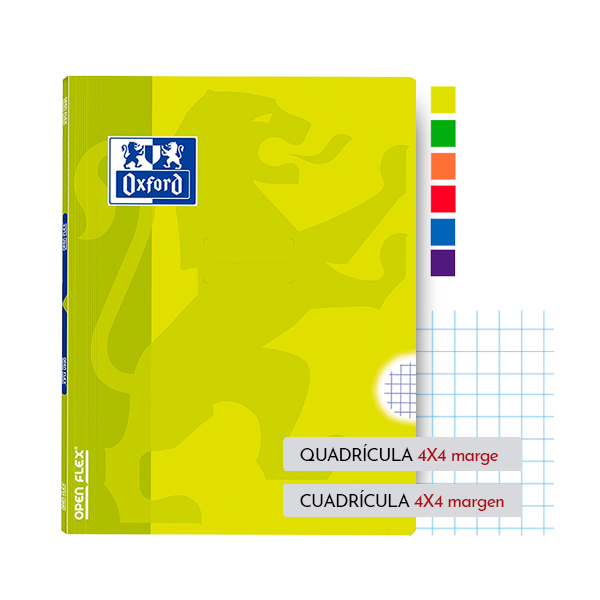 Llibreta grapada Oxford Openflex DIN A-4 48 f. Quadricula 4x4