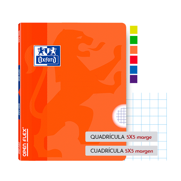 Libreta grapada Oxford Openflex DIN A-4 48 h. Cuadricula 5x5