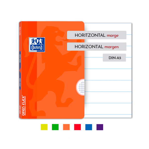 Libreta grapada Oxford Openflex DIN A-5 48 h. Horizontal