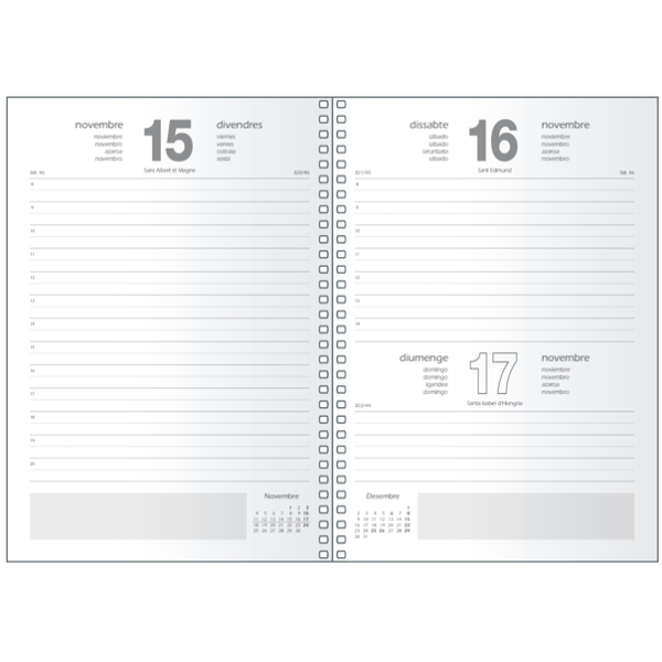Agenda DOHE Segovia dia página14x20 cm