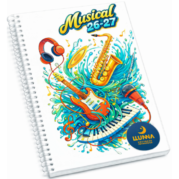 Agenda escolar personalizada musical