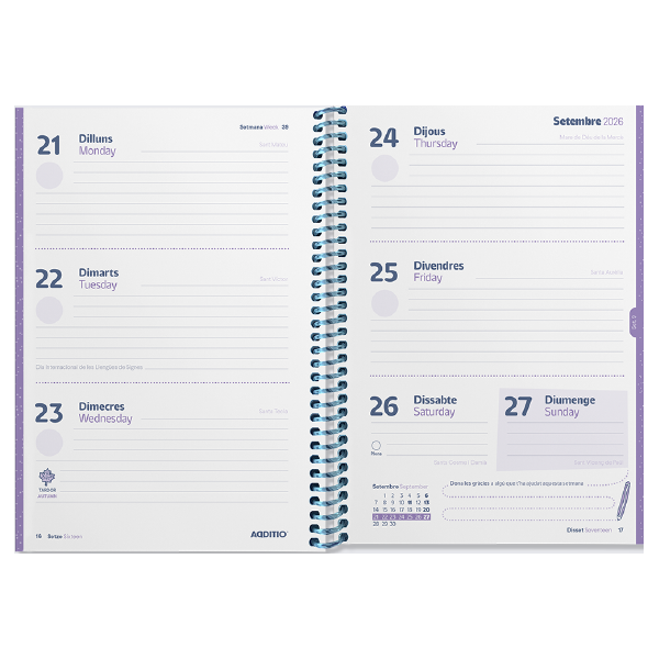 Agenda escolar personalizada Planet