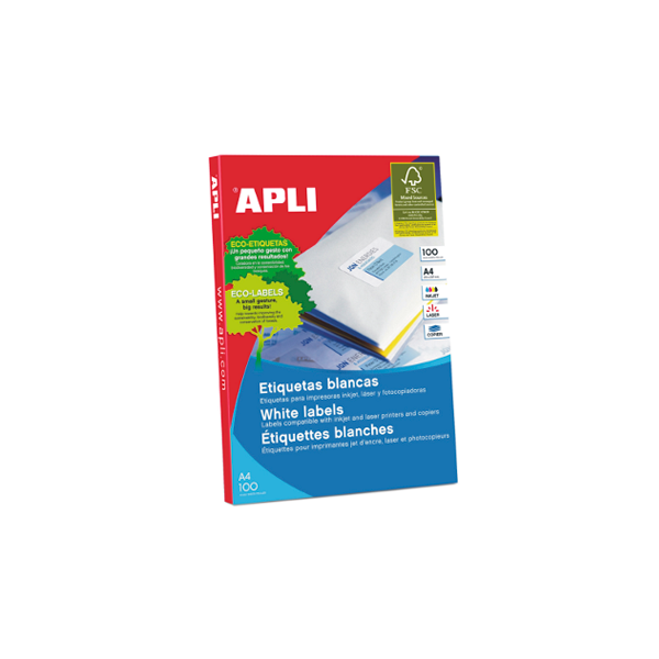 Etiquetes Autoadhesives Apli 100 DIN A-4