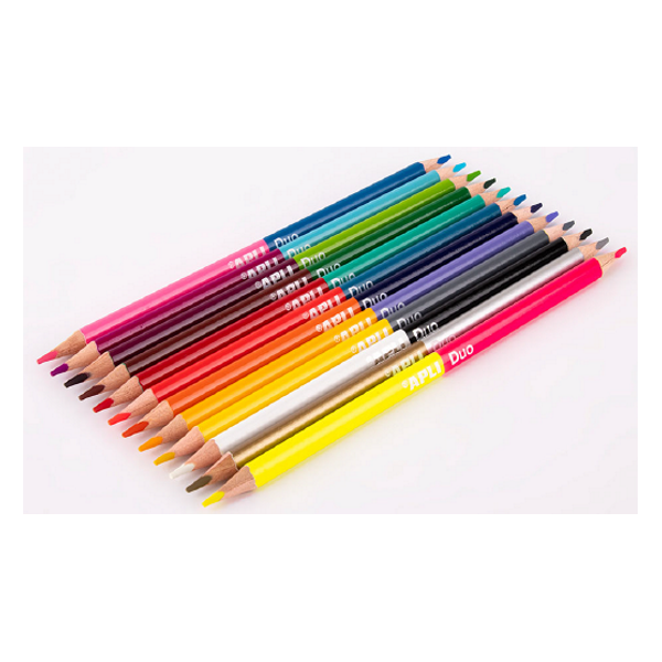 Lápices colores Apli duo