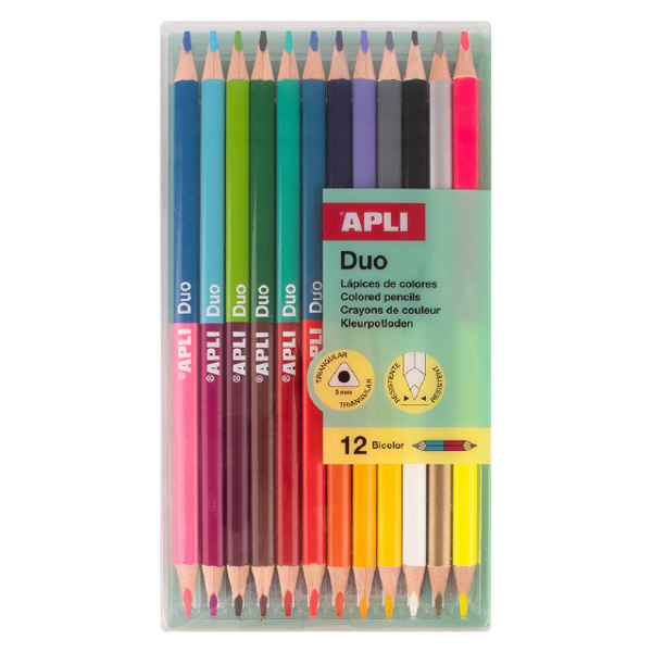 Lápices colores Apli duo
