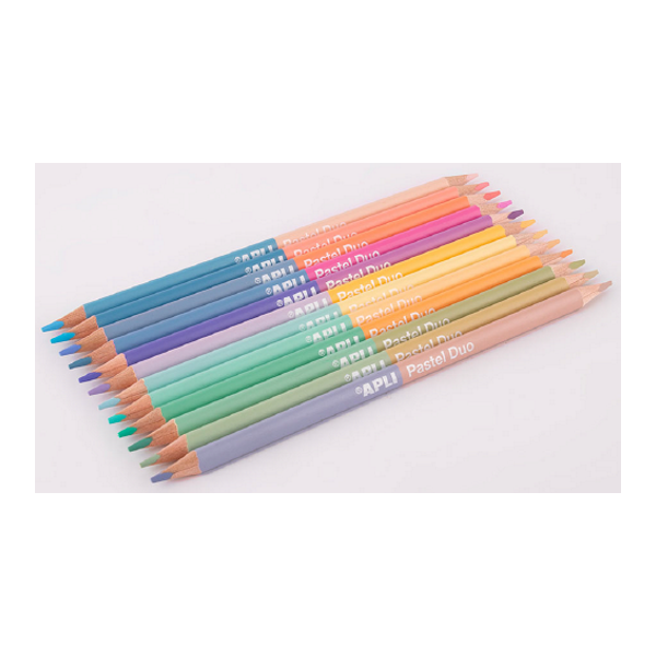 Lápices colores Apli duo pastel