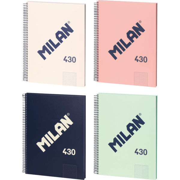 Cuaderno MILAN espiral Notebook A4 cuadrícula