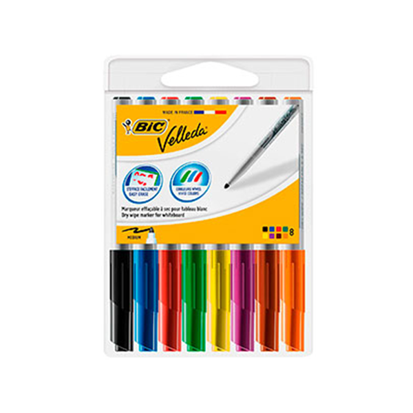 Rotulador pizarra blanca Bic Velleda Medium 1741 Surtido