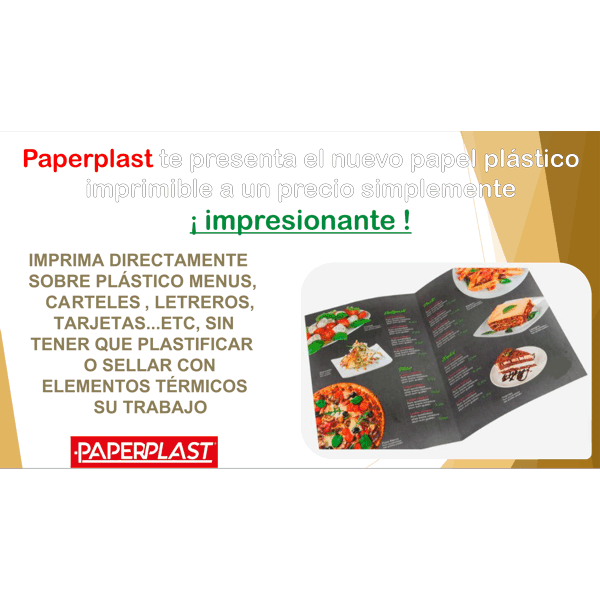 Papel plástico Paperplast