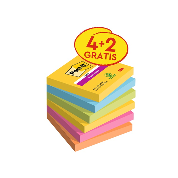 Notes Adhesives Post-it Súper Sticky 76x76 nous llocs
