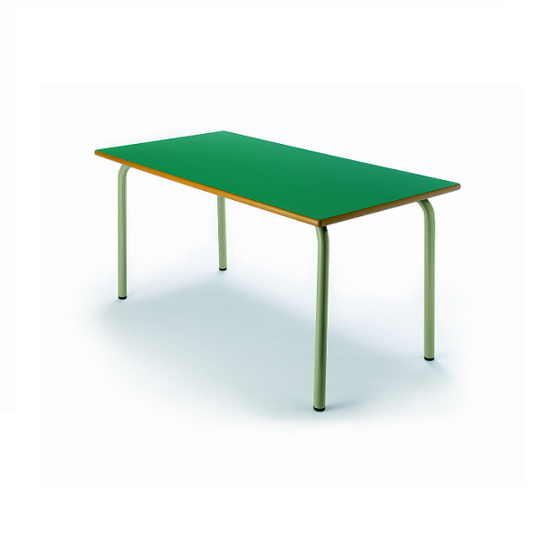 MESA RECT. 207 - 110x55 CM. PATA VERDE ALT. 54