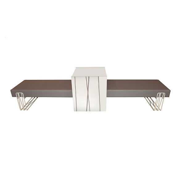 BANC DOBLE BABILON BLANC DECOR.