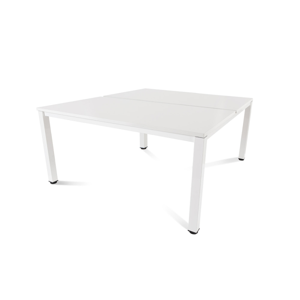 TAULA EXECUTIVE RECT. DOBLE PRES. BLANC 180X163