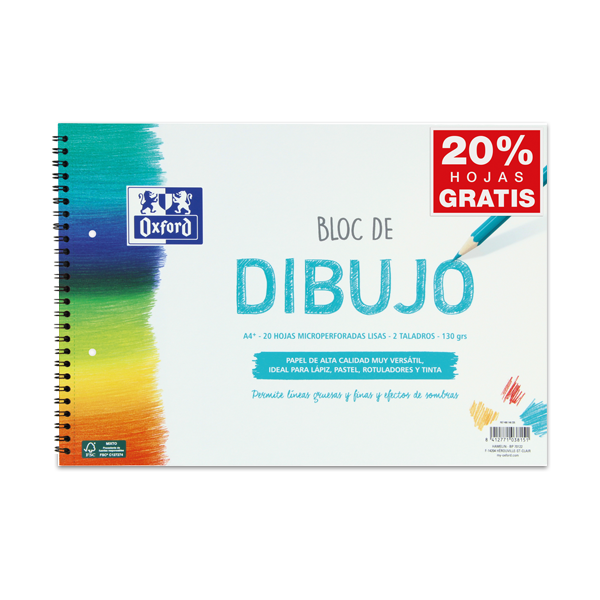 Bloc de dibujo Oxford liso