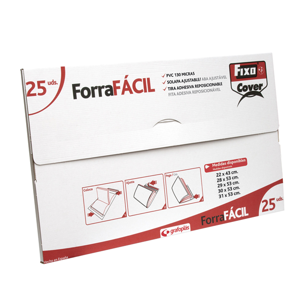 Folre de llibres ajustable no adhesiu PVC rígid