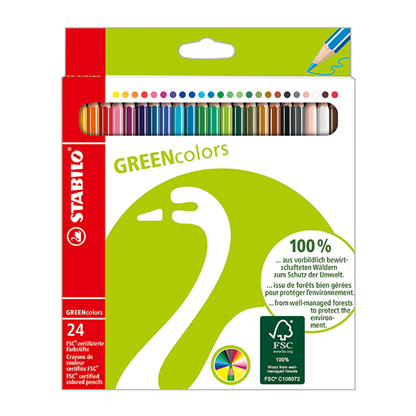 Lápices de colores STABILO GREEN