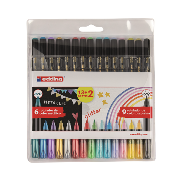 Retoladors 1200 metàl·lic i glitter assortits