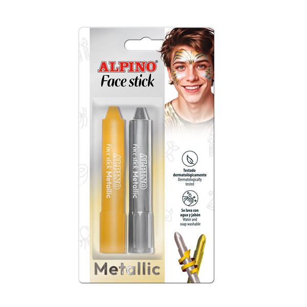 Maquillaje face stick metalizado