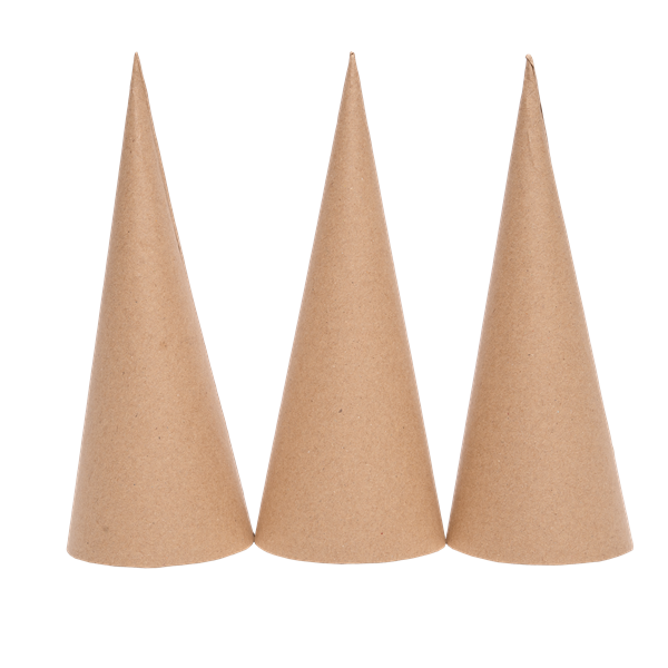 Conos de papel maché