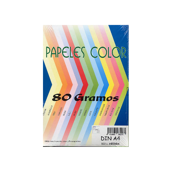 Papel Colores Din A-4  100 Hojas