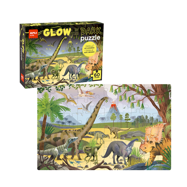 Puzzle glow in the dark: Dinosaures