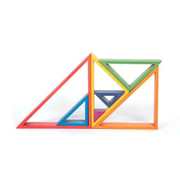 Lot 7 triangles fusta arcoiris
