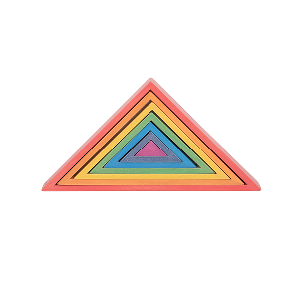 Lot 7 triangles fusta arcoiris