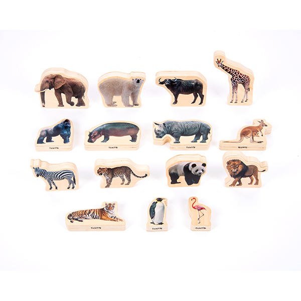 Lot 15 blocs fusta animals salvatges