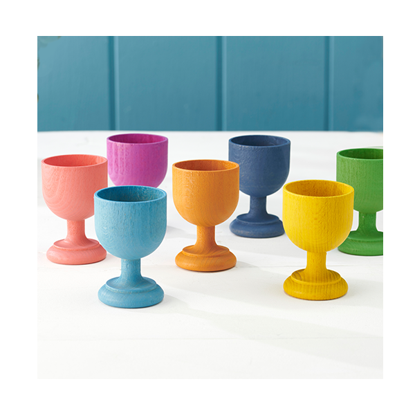 Conjunt 7 copes fusta arc de Sant Martí 70 mm.