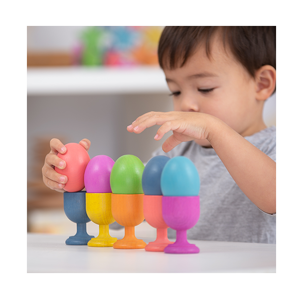 Conjunt 7 copes fusta arc de Sant Martí 70 mm.