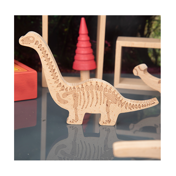 Blocs de fusta de dinosaures