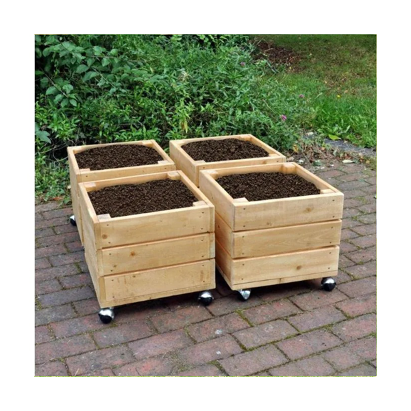 Lot de 4 jardineres mòbils
