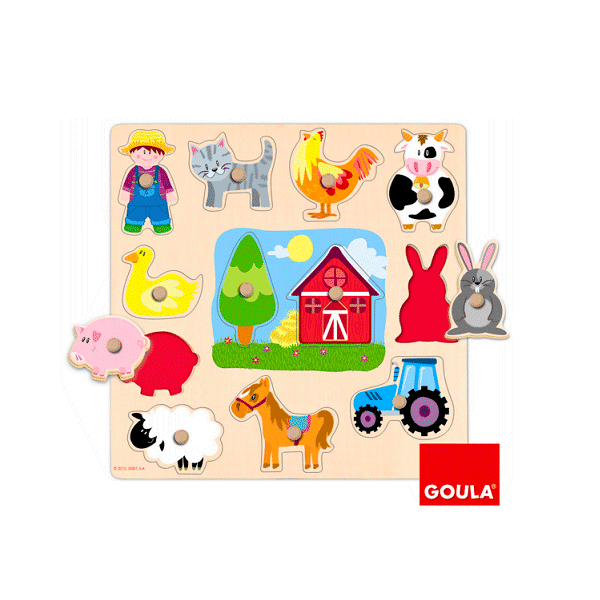 PUZZLE FUSTA SILUETES GRANJA