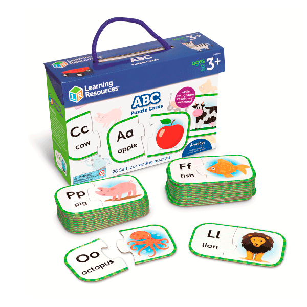 Tarjetas puzzle ABC inglés