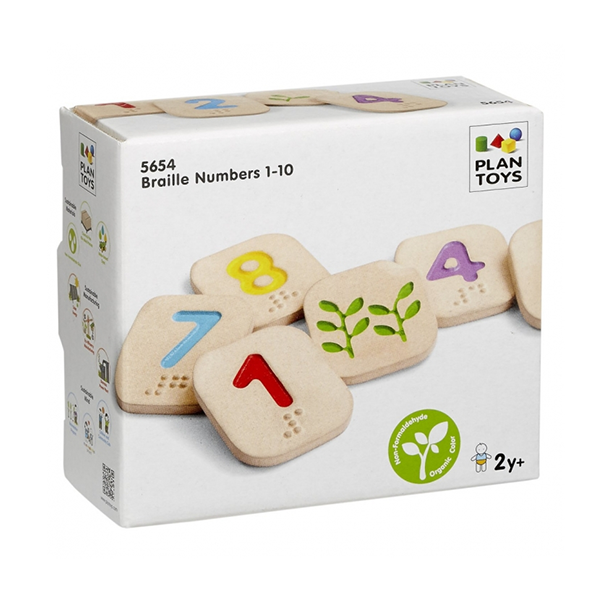 NÚMEROS EN BRAILLE DE L'1 AL 10 PLANTOYS