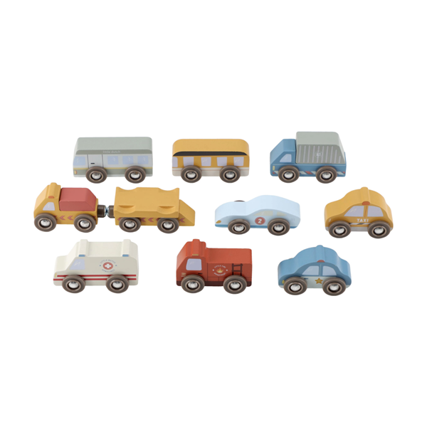 Lot de vehicles de fusta